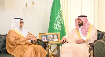 أمير جازان يستقبل الرئيس التنفيذي لهيئة المساحة الجيولوجية السعودية أمير جازان يستقبل الرئيس التنفيذي لهيئة المساحة الجيولوجية السعودية