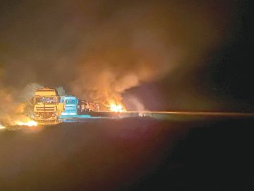 هجوم بطائرات مسيرة أوكرانية يشعل حريقا في ستافروبول الروسية