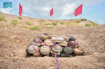 مشروع مركز الملك سلمان للإغاثة مسام ينزع 874 لغما من الأراضي اليمنية خلال أسبوع