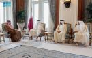 أمير دولة قطر يستقبل الأمير تركي بن محمد بن فهد