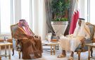 أمير دولة قطر يستقبل الأمير تركي بن محمد بن فهد