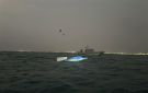 حرس الحدود بمكة ينقذ مقيمين تعرضت واسطتهما البحرية لحالة انقلاب في عرض البحر
