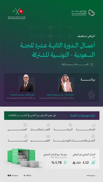 الرياض تستضيف أعمال الدورة الثانية عشرة للجنة السعودية - التونسية المشتركة