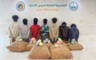 القبض على 7 إثيوبيين في عسير لتهريبهم (140) كجم قات 