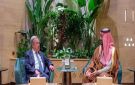 ولي العهد يناقش مع أمين الأمم المتحدة تطورات الأحداث الإقليمية والدولية