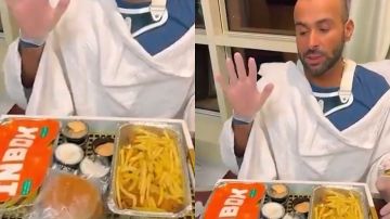 يزيد الراجحي يوثق تناوله وجبة بروست خلال عشاءه داخل المستشفى.. فيديو يزيد الراجحي يوثق تناوله وجبة بروست خلال عشاءه داخل المستشفى.. فيديو