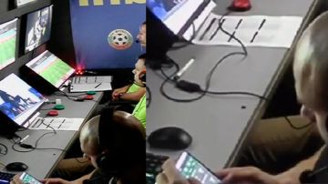 إيقاف حكم بعد تصفحه موقع مراهنات خلال مباراة .. فيديو إيقاف حكم بعد تصفحه موقع مراهنات خلال مباراة .. فيديو