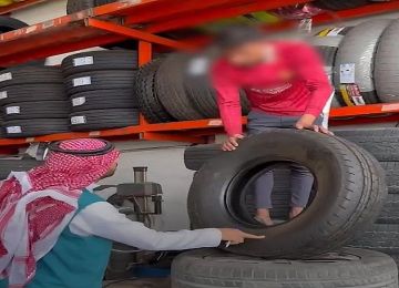 ضبط ومصادرة وإتلاف أكثر من 200 إطار منتهي الصلاحية في حائل