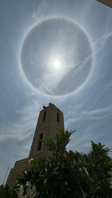 القدماء اعتبروها بشرى بأمطار غزيرة.. الهالة الشمسية تظهر بالمناطق الجنوبية القدماء اعتبروها بشرى بأمطار غزيرة.. الهالة الشمسية تظهر بالمناطق الجنوبية