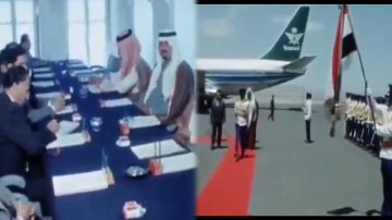 مقطع نادر للرئيس اليمني ابراهيم الحمدي وهو يستقبل الأمير سلطان في مطار صنعاء