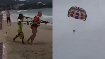 سبعيني يلقى حتفه بعد سقوطه من مظلة هوائية بسبب فك حزام الأمان.. فيديو