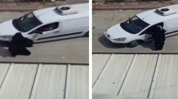 زوج يحاول دهس زوجته بسبب تأخرها في إعداد الشاي.. فيديو زوج يحاول دهس زوجته بسبب تأخرها في إعداد الشاي.. فيديو