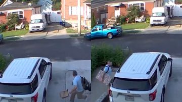 ديك رومي يطارد رجلا أمام منزله في مشهد طريف .. فيديو