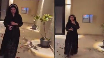 سعيد الزهراني يحتفل بزوجته صالحة بعد عودتها من المستشفى .. فيديو