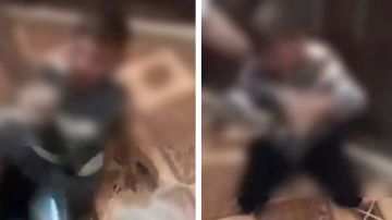 مشهد صادم لسوري يعذب ابن أخيه بحرقه بملعقة ساخنة وجلده بالحزام .. فيديو