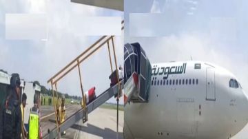  بلاغ جديد بوجود قنبلة على متن إحدى رحلات الخطوط السعودية.. فيديو