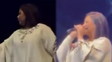 شيرين كادت تسقط على المسرح أثناء غنائها بـ موازين.. فيديو