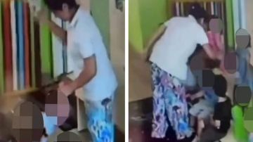 مشاهد صادمة لـ أطفال يتعرضون للتعذيب على يد معلمة قاسية .. صور