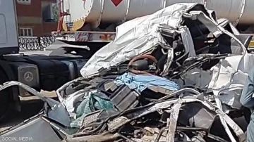 14 قتيلا و6 مصابين في حادث تصادم مروع بين شاحنة وميكروباص بالمنوفية 14 قتيلا و6 مصابين في حادث تصادم مروع بين شاحنة وميكروباص بالمنوفية