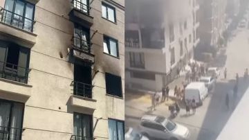 إصابة ثلاثة أشخاص بينهم حالة حرجة في حريق شقة بإسطنبول .. فيديو