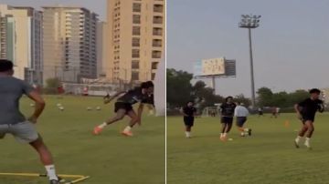 عبدالكريم دارسي يؤدي تدريباته الخاصة قبل الانضمام للمعسكر .. فيديو