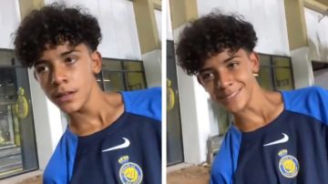 نجل رونالدو يشارك في تحدي الارقام بالعربية في تدريبات النصر .. فيديو