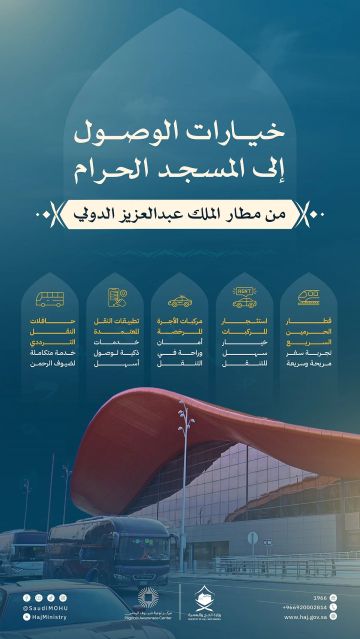 شبكة نقل ذكية من مطار جدة إلى الحرم.. 5 خيارات تيسر رحلة ضيوف الرحمن شبكة نقل ذكية من مطار جدة إلى الحرم.. 5 خيارات تيسر رحلة ضيوف الرحمن