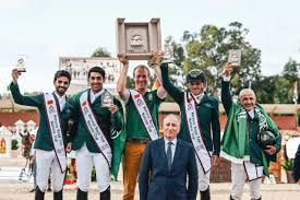 فرسان الأخضر لقفز الحواجز يتوجون بالذهب في كأس الأمم بالمغرب فرسان الأخضر لقفز الحواجز يتوجون بالذهب في كأس الأمم بالمغرب