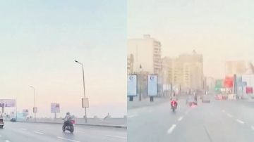 سباق دراجات مرعب على كورنيش الإسكندرية ينتهي بحادث مروع .. فيديو
