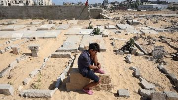 بين القبور وتحت الخيام.. نازحون في غزة يواجهون العطش والثعابين بعد نزوح جماعي هائل جنوب القطاع