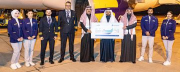 تدشين اولى رحلات الطيران المباشرة بين الأحساء والمدينة المنورة