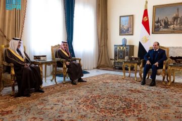 رئيس جمهورية مصر العربية يستقبل سمو وزير الخارجية