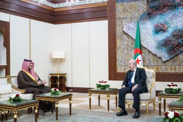 بناء على توجيه ولي العهد.. عبدالعزيز بن سعود يلتقي الرئيس الجزائري