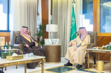 أمير الشرقية يستقبل رئيس مجلس إدارة نادي قرية العليا الرياضي