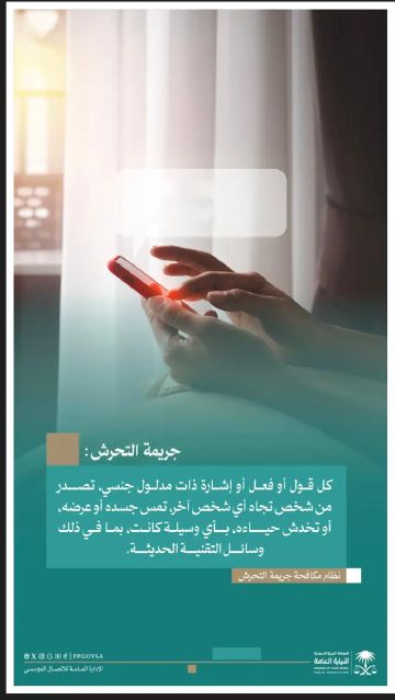 النيابة العامة تحذر من جريمة التحرش الإلكتروني