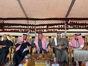 محافظ مرات يدشن مخيم شتاء أثيثية