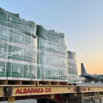 وصول الطائرة الإغاثية السعودية الـ80 لإغاثة الشعب الفلسطيني في قطاع غزة