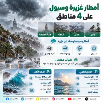 أمطار غزيرة وسيول على 4 مناطق.. ورياح تتجاوز 50 كم ساعة جنوب البحر الأحمر أمطار غزيرة وسيول على 4 مناطق.. ورياح تتجاوز 50 كم ساعة جنوب البحر الأحمر