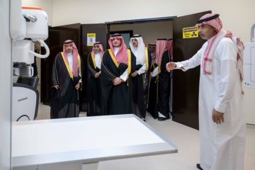 عبدالعزيز بن سعود يدشن المركز الطبي وعيادات اللجنة الطبية العسكرية بالمجمع الأمني بالرياض