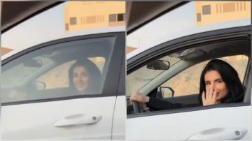 سعيد الزهراني يمازح صالحة القحطاني بعد مصادفتها بالسيارة ..فيديو