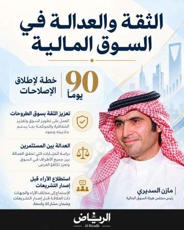 السديري: استعادة الثقة بسوق الطروحات وتعزيز العدالة بين المستثمرين السديري: استعادة الثقة بسوق الطروحات وتعزيز العدالة بين المستثمرين