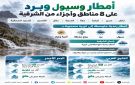 أمطار رعدية غزيرة وسيول وبرد على 9 مناطق