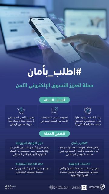 الهيئة الوطنية للأمن السيبراني تطلق حملة اطلب بأمان لتعزيز التسوق الإلكتروني الآمن