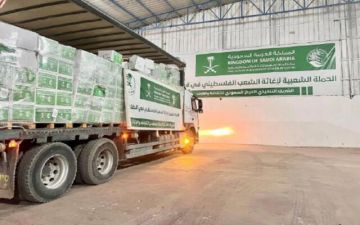 وصول قافلة مساعدات سعودية جديدة إلى غزة