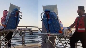 مسعف يحقق أمنية مسن مقعد في المستشفى ويأخذه في نزهة بحرية .. فيديو مسعف يحقق أمنية مسن مقعد في المستشفى ويأخذه في نزهة بحرية .. فيديو