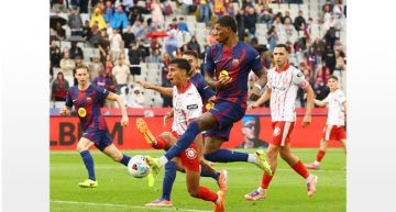 برشلونة يواجه جيرونا لاستعادة صدارة الليغا