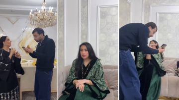 عقيل الرئيسي يحرج زوجته فرح ويكشف رسالتها أمام شقيقتها.. فيديو عقيل الرئيسي يحرج زوجته فرح ويكشف رسالتها أمام شقيقتها.. فيديو