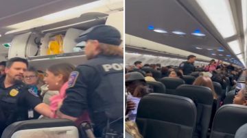 فتاة تفقد أعصابها على متن طائرة بشكل هيستيري.. فيديو