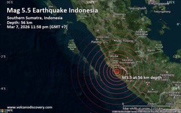 زلزال بقوة 5.5 درجات يهز إندونيسيا