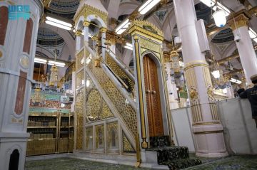 المنبر النبوي .. موضع خطب الرسول- صلى الله عليه وسلم- ومعلم من معالم المسجد النبوي